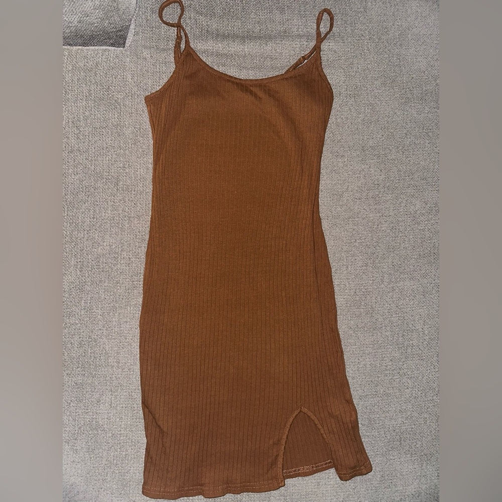 Brown Sleeveless Dress